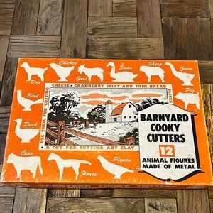 Vintage 1950s Barnyard Set Cooky Cutters Set of 12